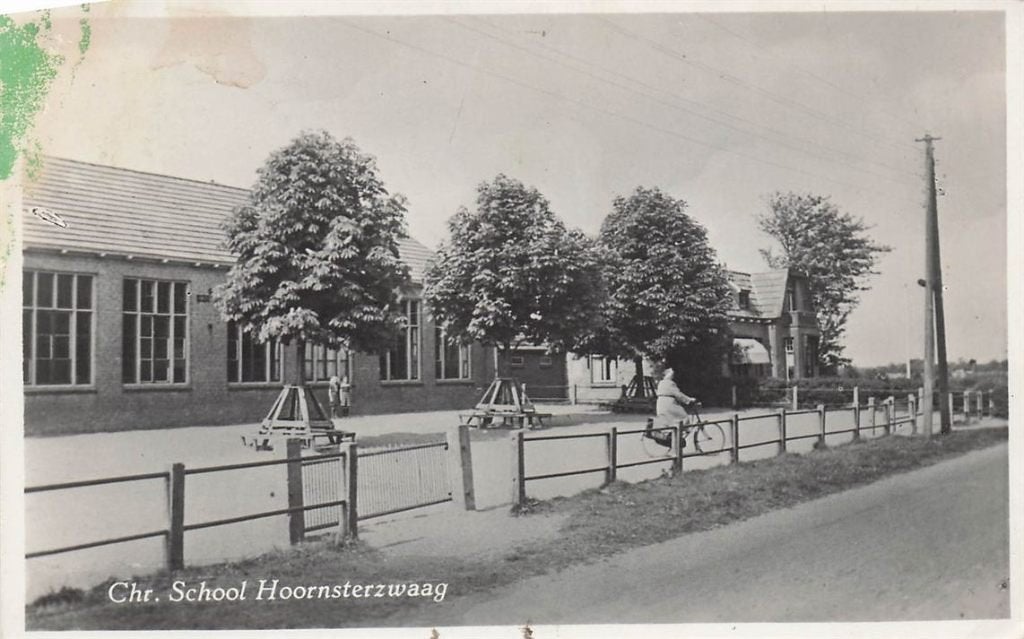 703-167-039 Chr School Hoornsterzwaag, Verzamelen, Ansichtkaarten | Nederland, Verzenden, Voor 1920, Friesland