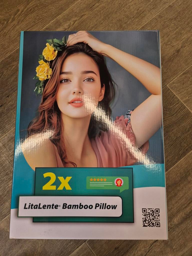Te koop nieuw in doos 2x litalente bamboo pillow., Ophalen, Nieuw