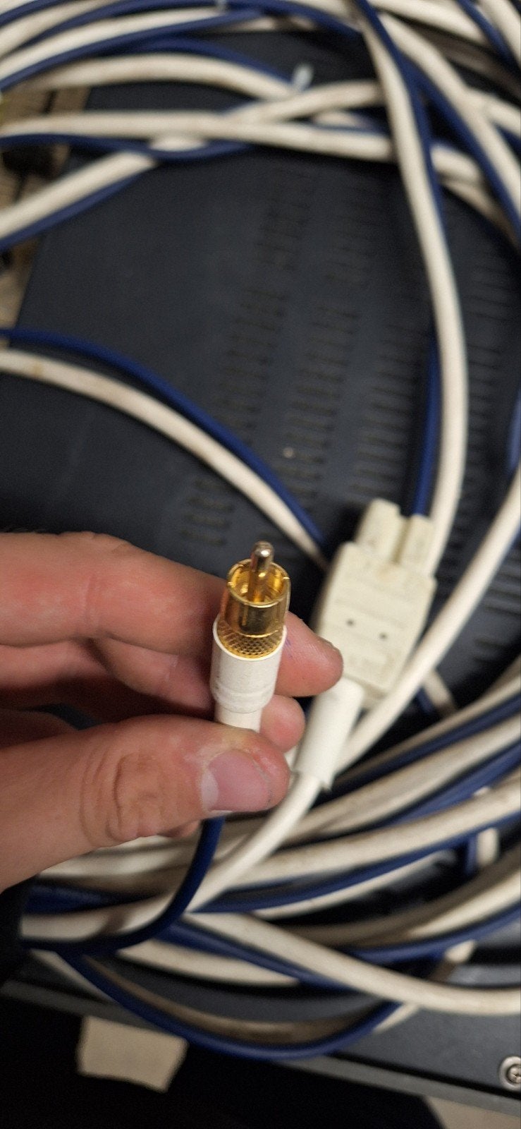 Combikabel rca en stroom, Ophalen of Verzenden, Gebruikt, 5 tot 10 meter, Overige kabels