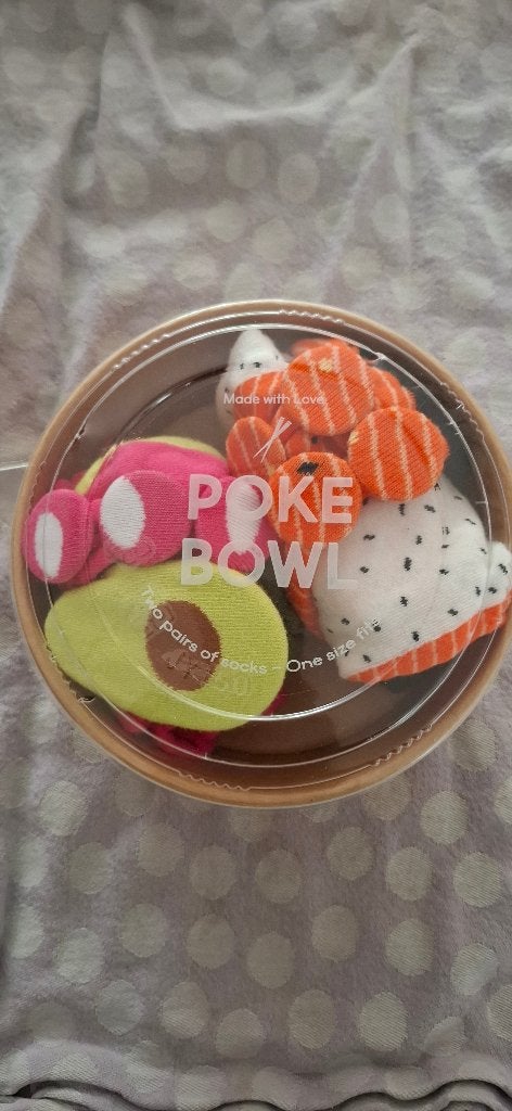 Nieuwe Poké Bowl Sokkenset - 2 Paar Sokken, Sokken en Kniesokken, Overige kleuren, Onbekend, Nieuw