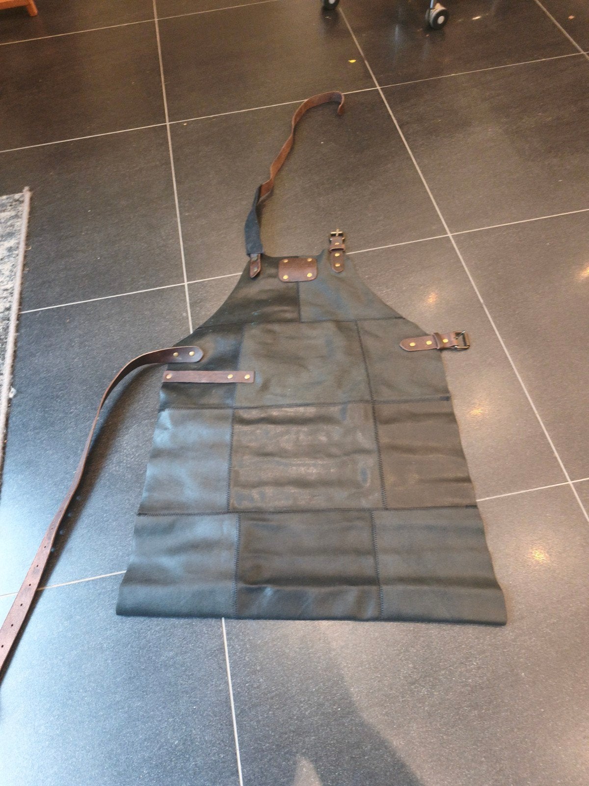 Grill King Leren Schort - Zwart, Ophalen, Gebruikt, Grill King