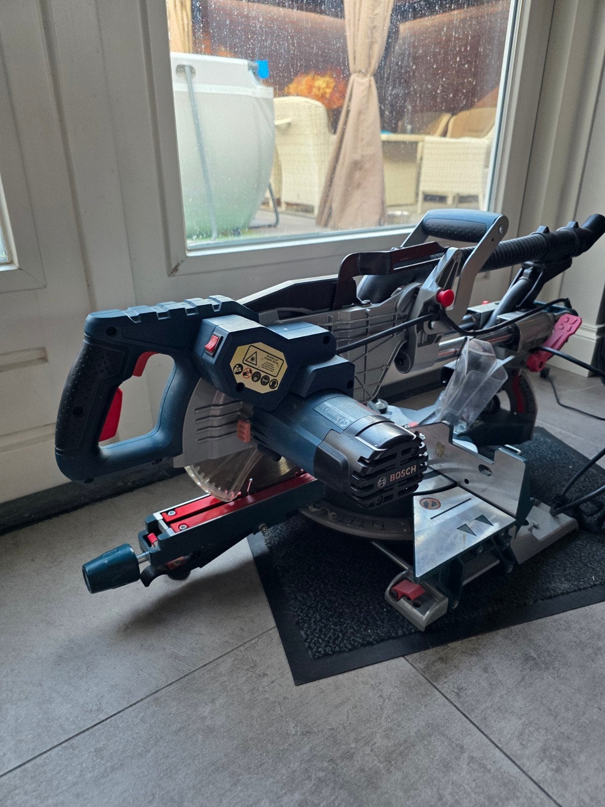 Bosch Professional GCM 8 SJL Radiaal Afkortzaag 1600W, Gebruikt, 70 mm of meer, Bosch Professional, Ophalen of Verzenden