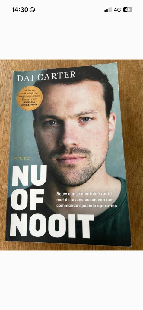 Oud comanndo Nu Of Nooit - Dai Carter special forces, Boeken, Overige Boeken, Ophalen of Verzenden, Gelezen