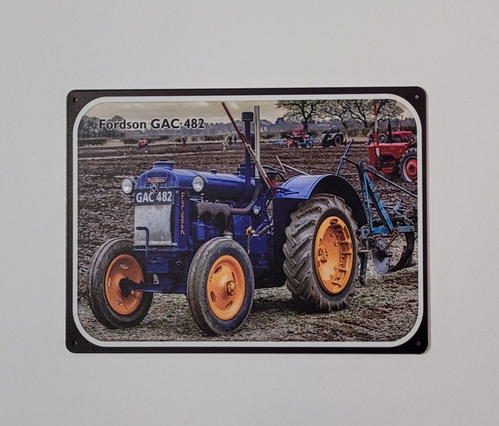 Fordson GAC482 Tractor reclamebord van metaal wandbord deco, Verzamelen, Merken en Reclamevoorwerpen, Reclamebord, Info@deconoord.nl