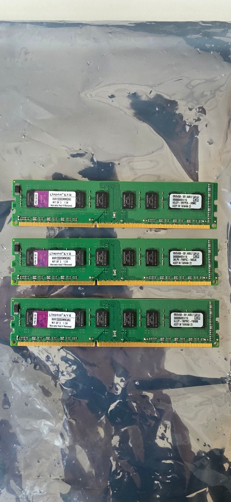 Kingston KVR DDR3 RAM Geheugen 3x2GB 1333MHz, Computers en Software, Gebruikt, DDR3, Ophalen of Verzenden, Desktop