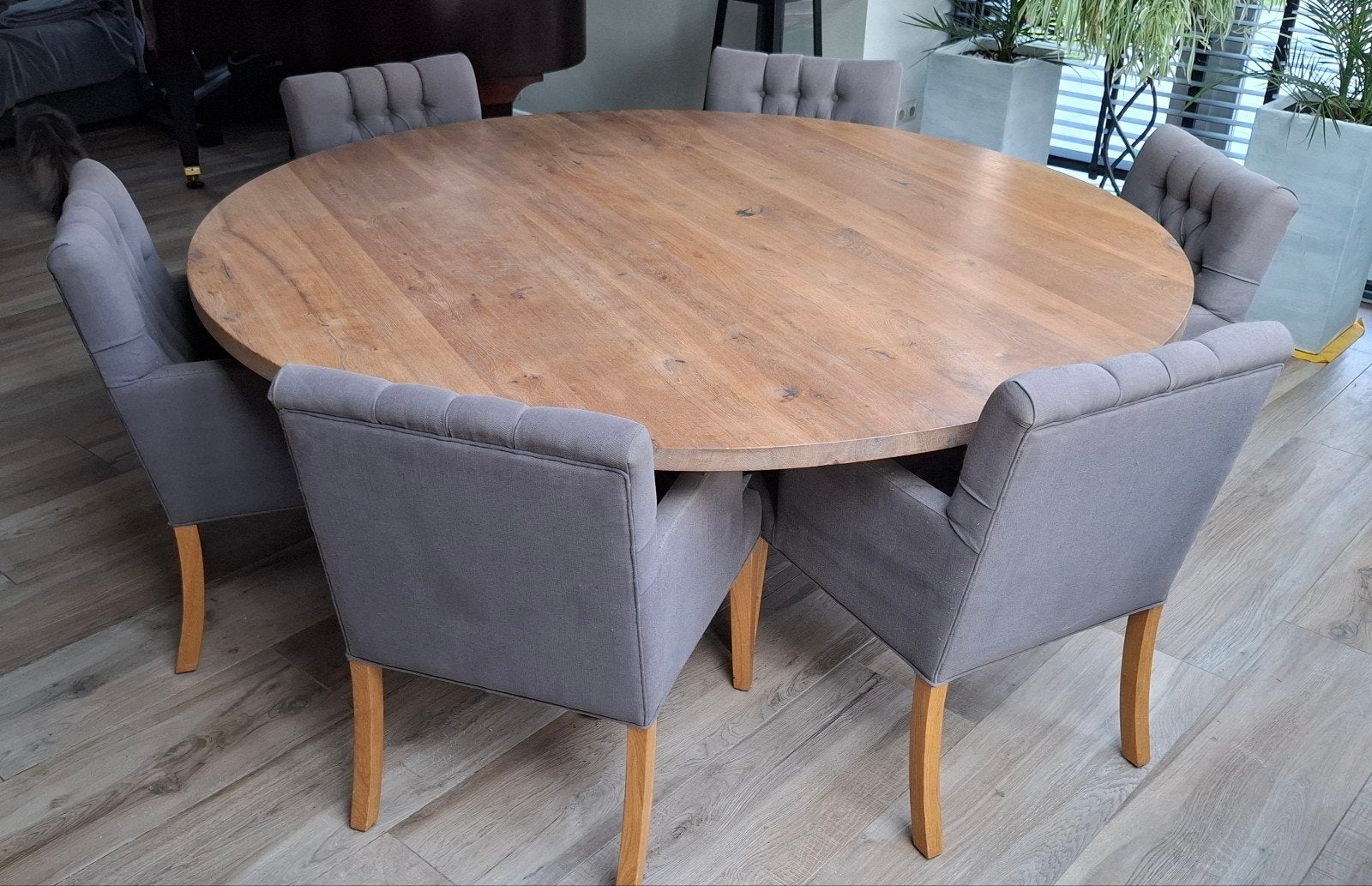 6 eetkamerstoelen- comfortabel en in landelijke stijl, Ophalen, Gebruikt, Vijf, Zes of meer stoelen, Stof