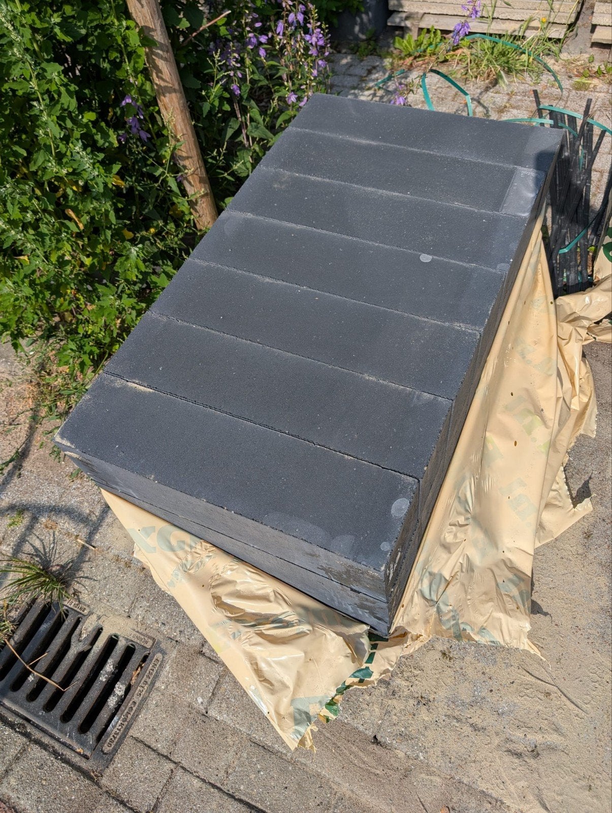 Stapelblokken 60x15x15, Tuin en Terras, Bielzen en Borders, Ophalen, Overige materialen, Blok, Nieuw