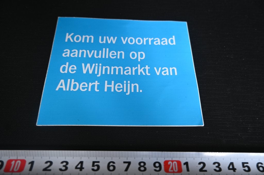 sticker Supermarkt AH Albert Heijn Kom uw voorraad aanvullen, Verzamelen, Ophalen, Zo goed als nieuw