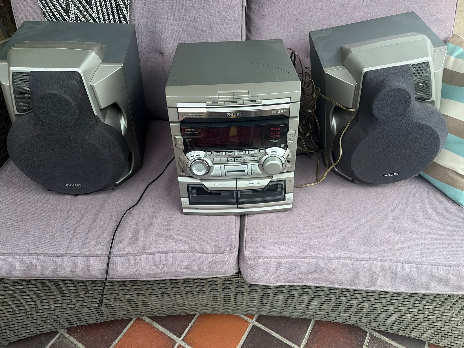 Philips FW 870C Mini Hi-Fi Systeem met 3 CD-wisselaar, Ophalen, Philips, Gebruikt, Cassettedeck