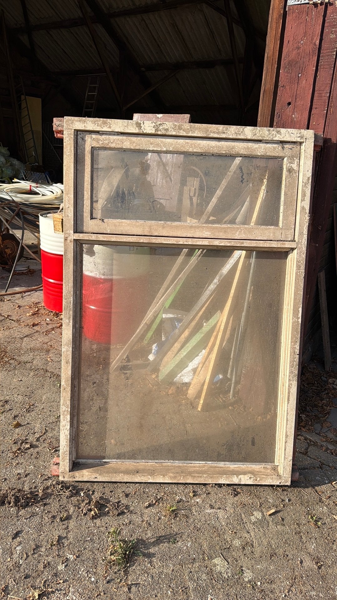 Kozijn 1.65x 1.10  enkel glas, Gebruikt, Raamkozijn, 150 tot 225 cm, Inclusief glas