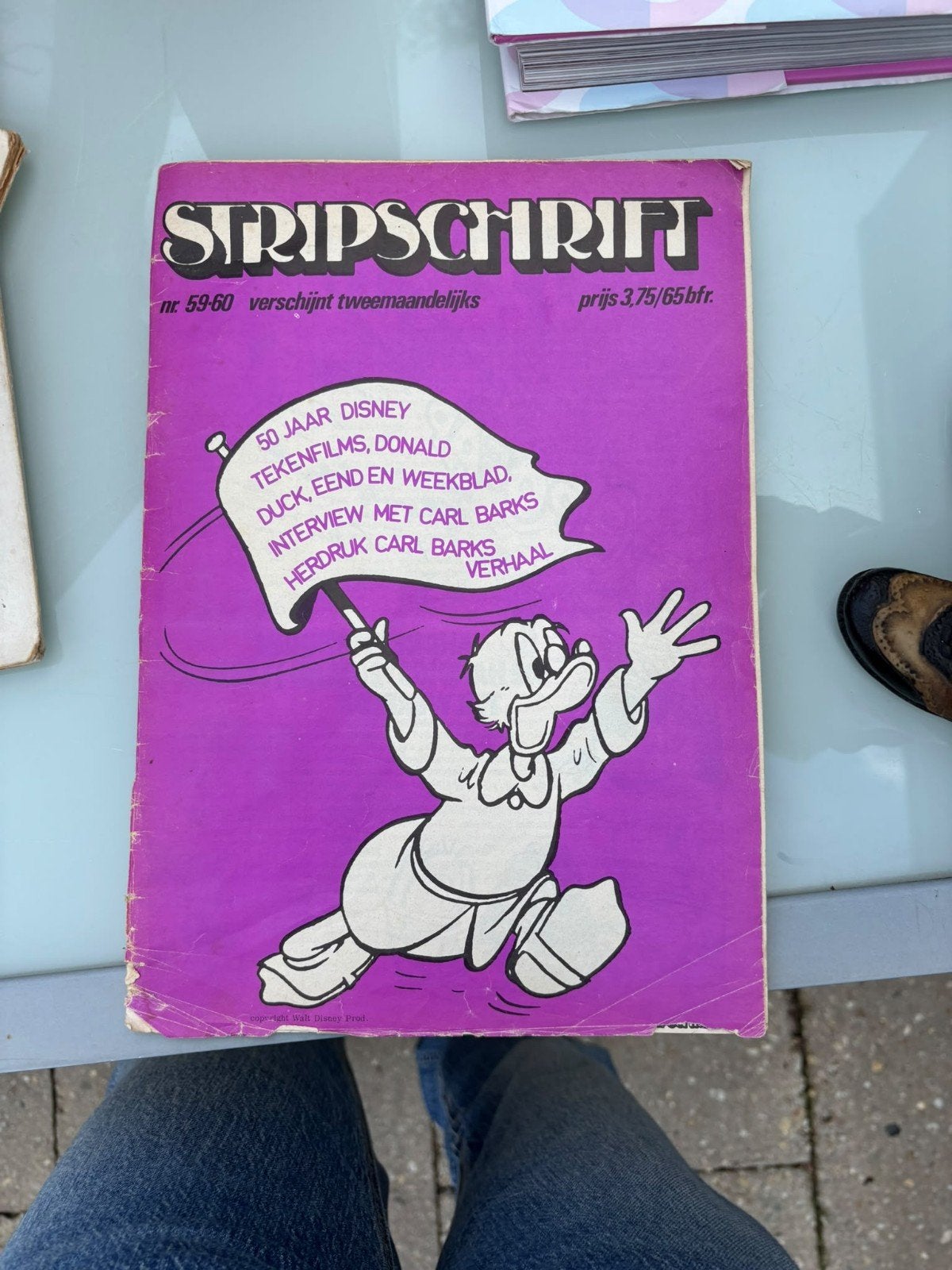 Stripschrift nr. 59-60 - 50 jaar Disney Tekenfilms, Eén stripboek, Ophalen of Verzenden, Gelezen, Carl Barks