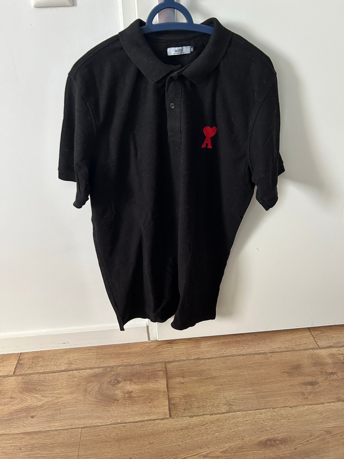 Ami Paris Polo Shirt Zwart XXL, Kleding | Heren, Ophalen of Verzenden, Gedragen, Overige maten, Zwart