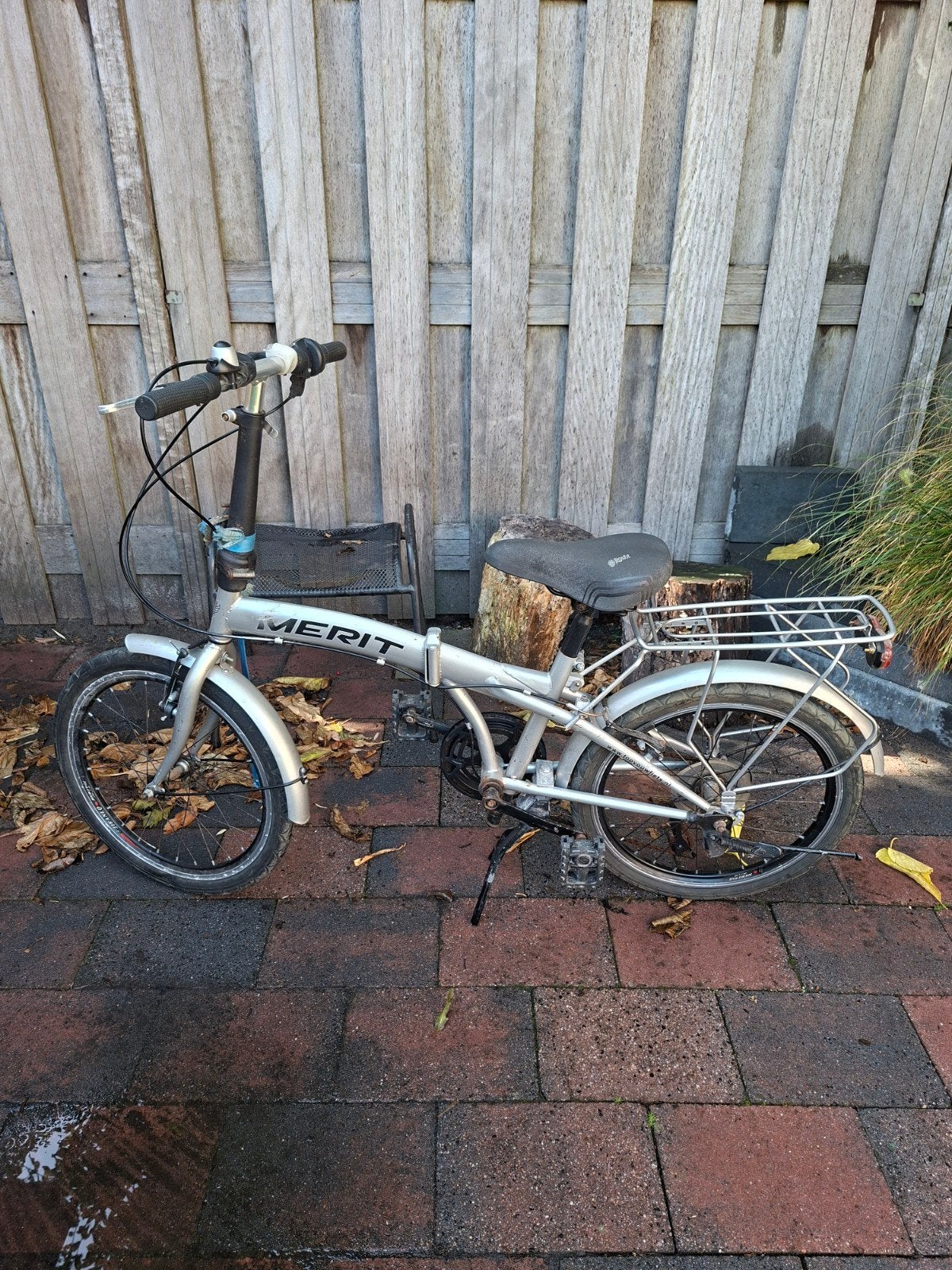 Vouwfiets Merit met lange zadelpen 20 inch 6 versnellingen, 20 inch of meer, Gebruikt, Versnellingen, Totaal opvouwbaar
