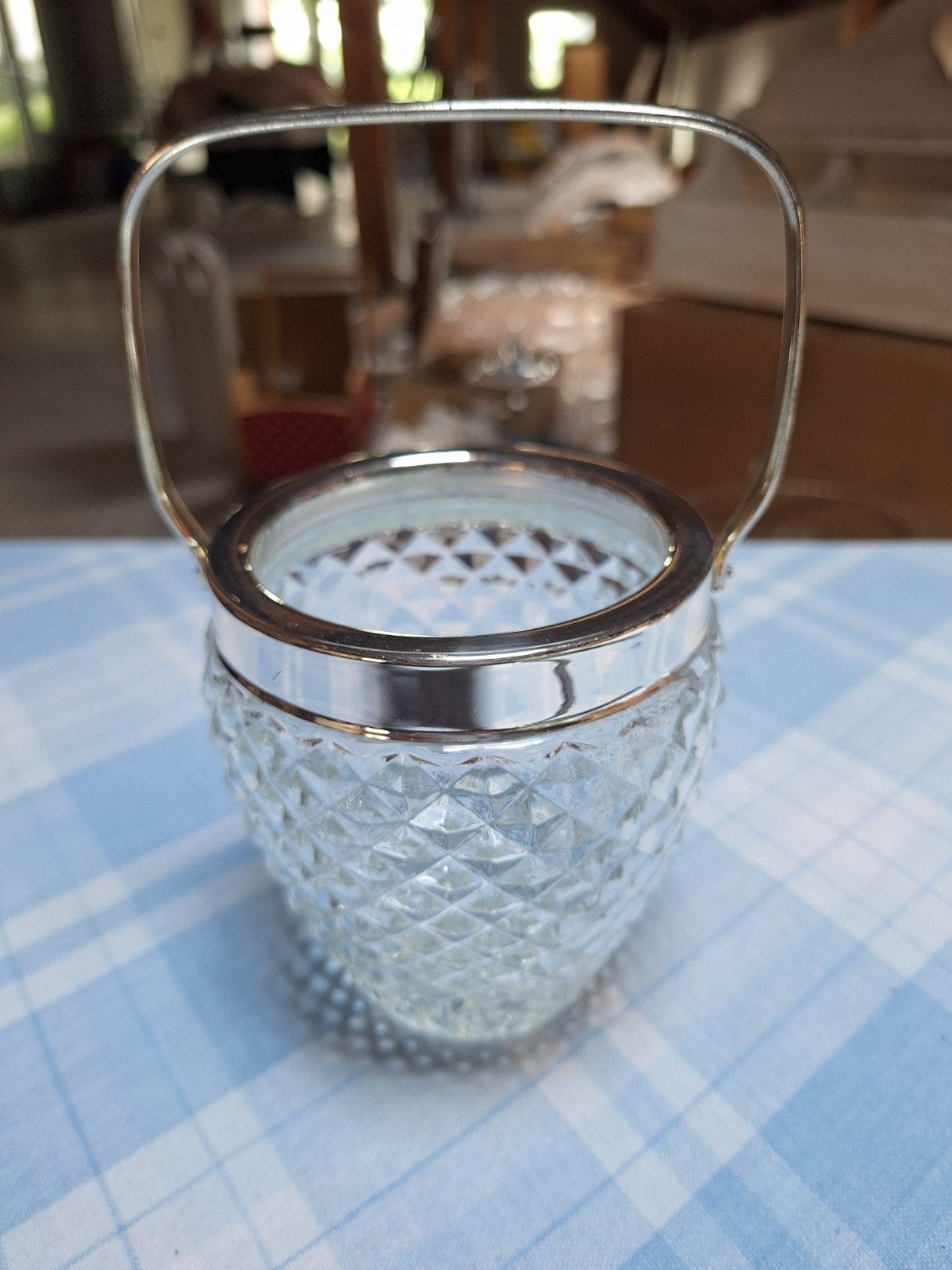 Mid-century kristallen ijsblokjesemmer, icecub bucket, Antiek en Kunst, Ophalen
