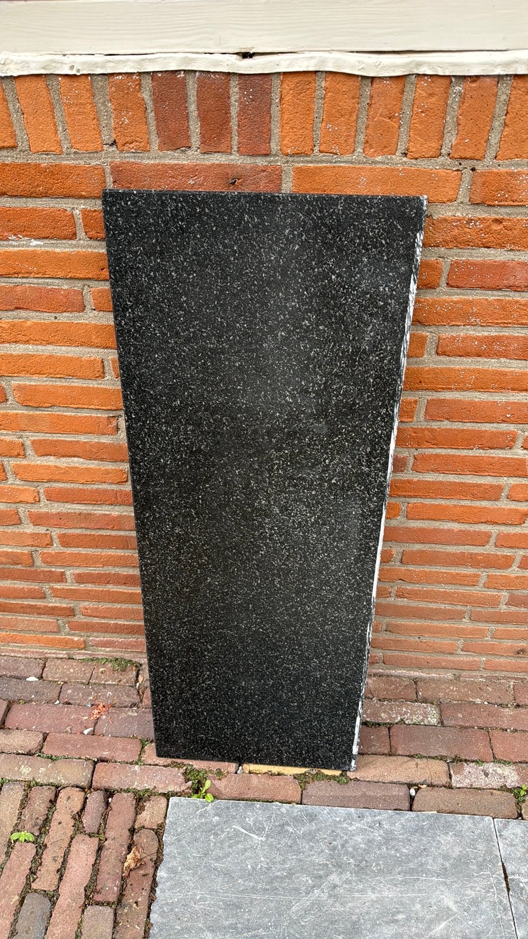Natuurstenen plaat, Huis en Inrichting, Keuken | Keukenelementen, Ophalen, Minder dan 50 cm, Gebruikt, Zwart