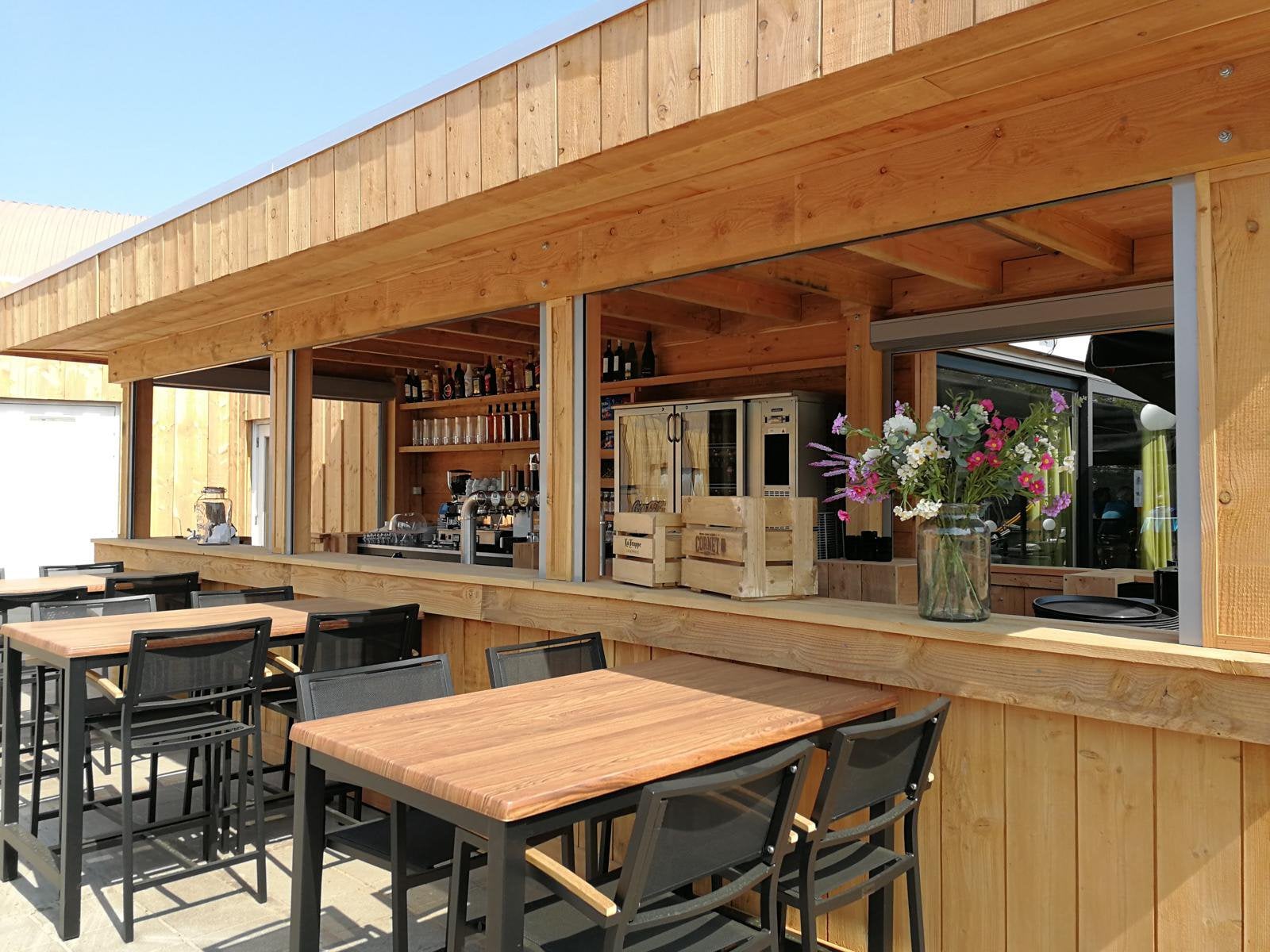 Douglas houten bar / overkapping met rolluiken, Ophalen, Gebruikt, Overige typen
