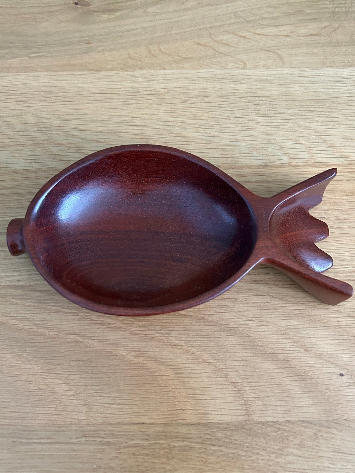 Houten Vis / Bakje / Schaaltje / Religie / Ichtus, Ophalen of Verzenden, Zo goed als nieuw, Rond, Hout