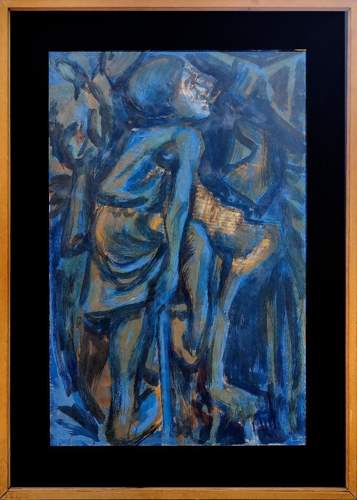 Zonder Titel - Mikló Vaczi, Ophalen, Acrylverf, Papier/karton, Handgeschilderd