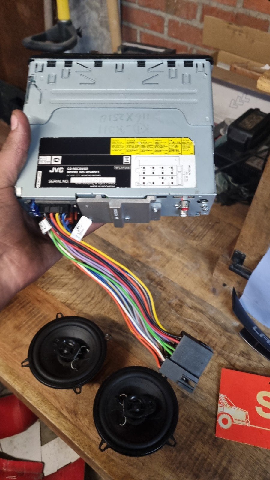 JVC Autoradio met Ground Zero speakers, Ophalen, Gebruikt