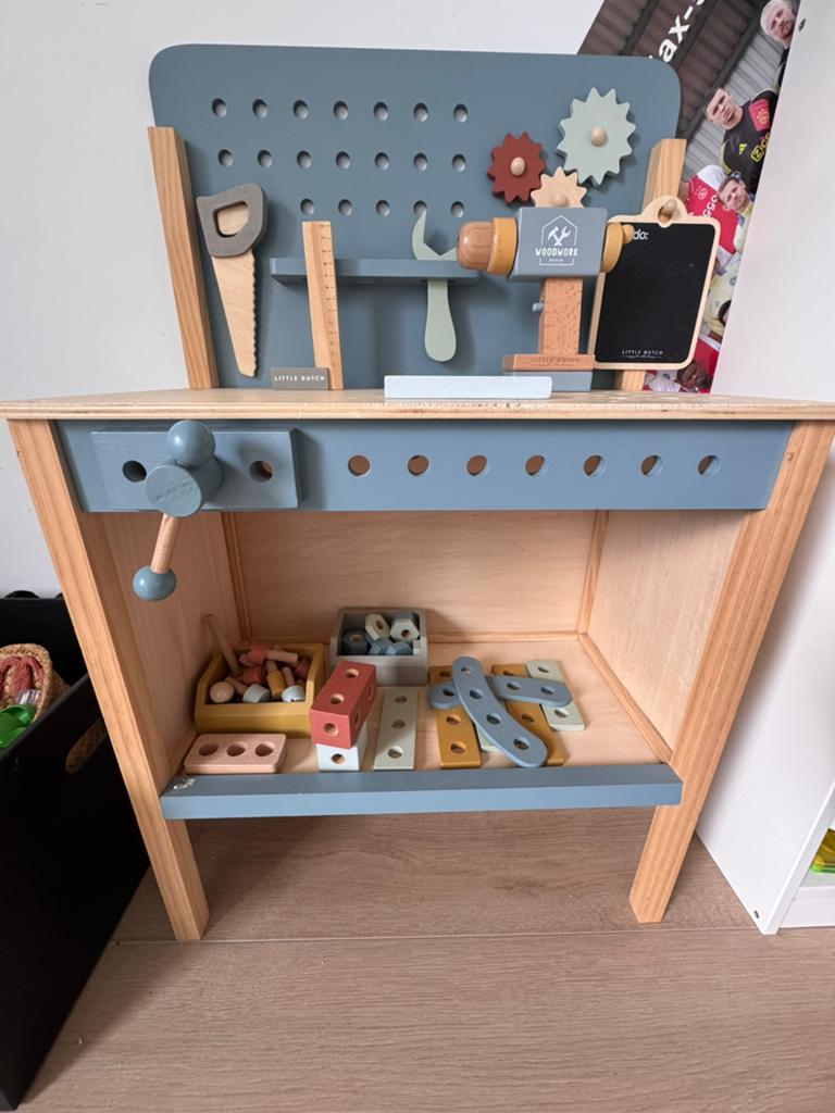 Little Dutch Houten Werkbank met Gereedschap, Kinderen en Baby's, Speelgoed | Houten speelgoed, Ophalen of Verzenden, Zo goed als nieuw