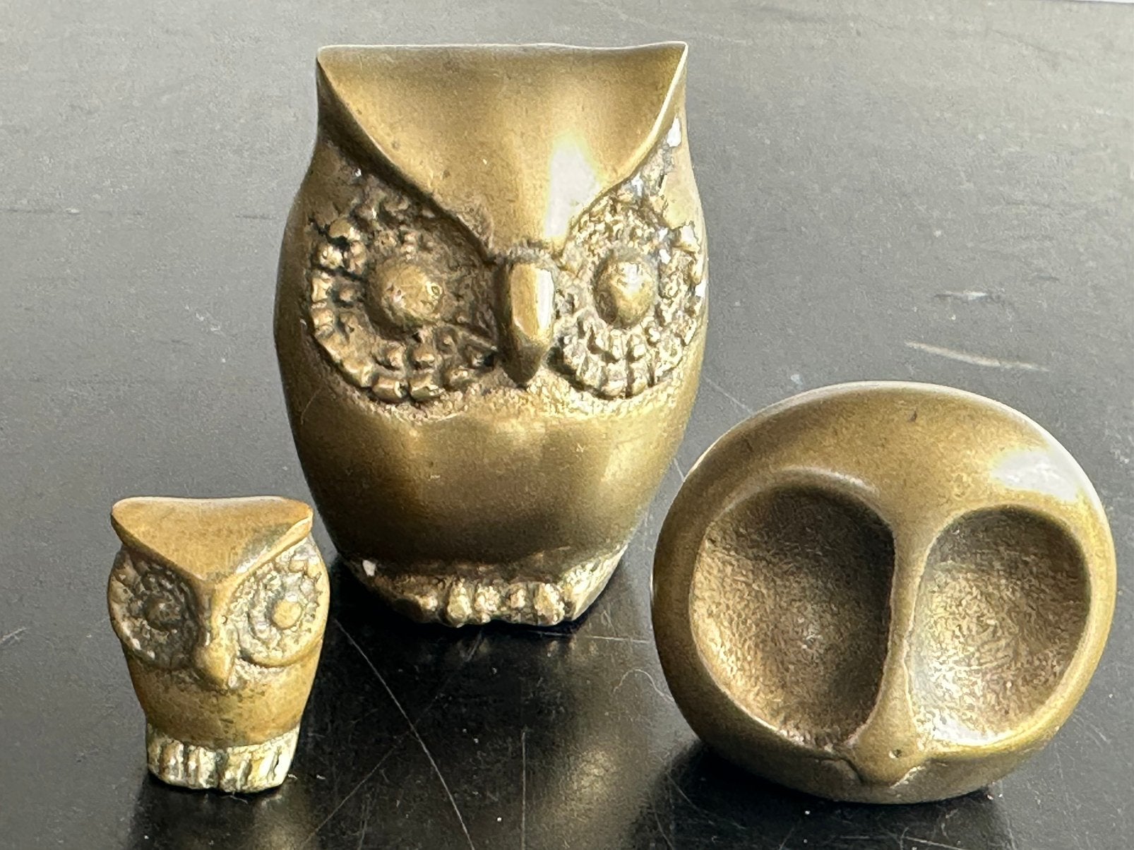 Mid Century Koper Uil beeldjes 1 koop, Ophalen of Verzenden, Gebruikt, Dier