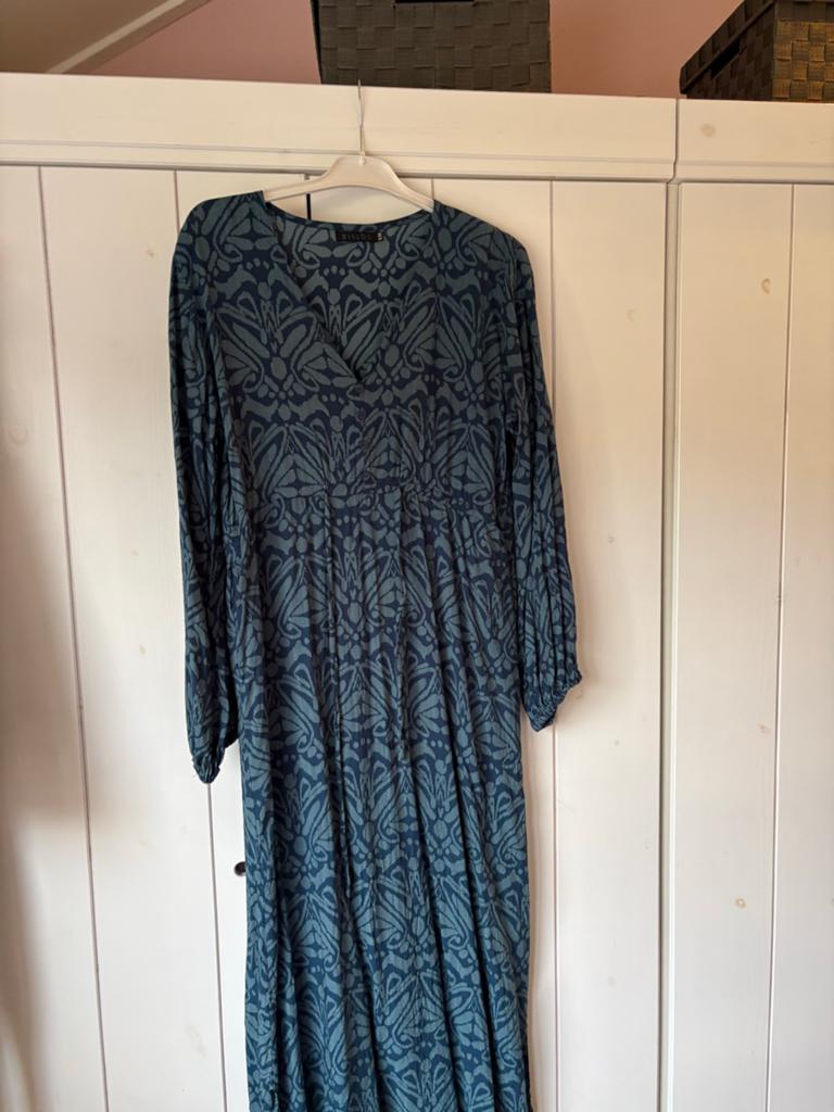 Bindi Maxi Jurk met Patroon - Maat S/M, Maat 38/40 (M), Blauw, Nieuw, Ophalen of Verzenden