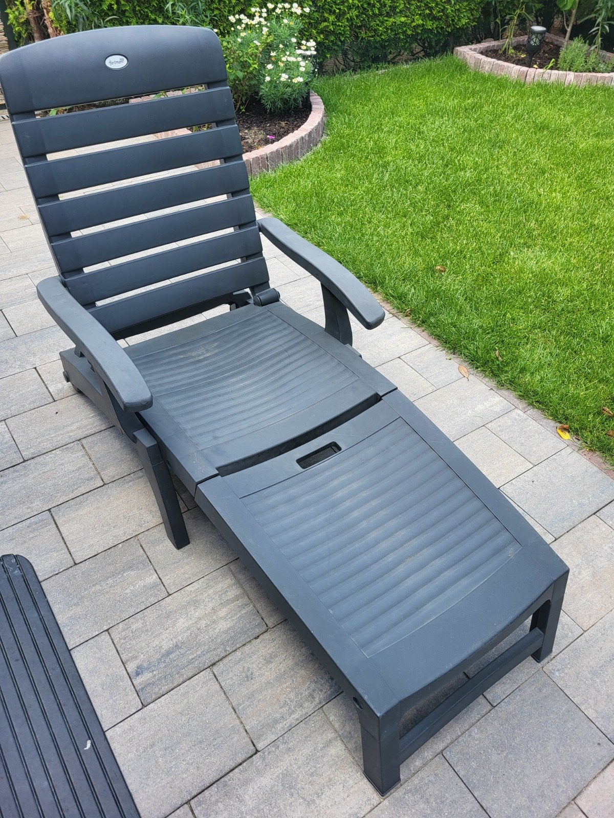 Hartman Ligbed/Tuinstoel - Verstelbaar & Verrijdbaar, Tuin en Terras, Ligbedden, Ophalen