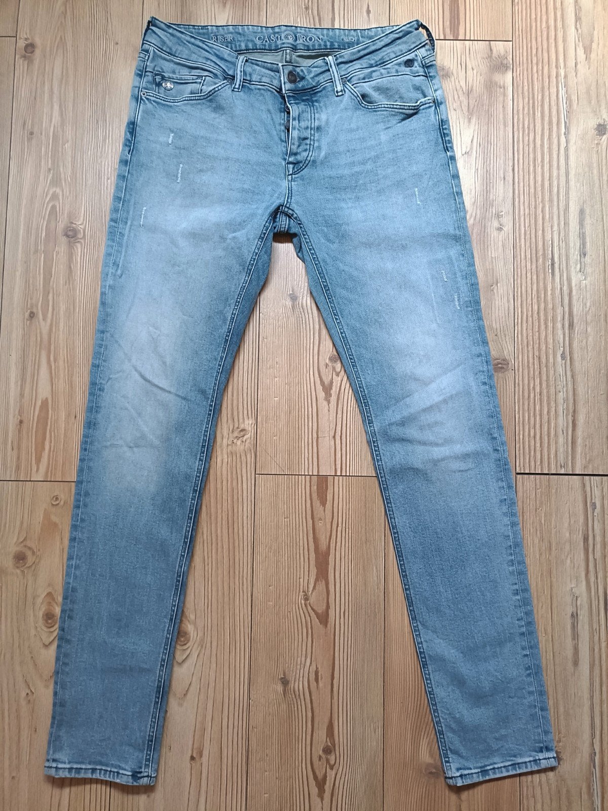 Cast Iron stretch maat 33-34, Kleding | Heren, Ophalen of Verzenden, Zo goed als nieuw, Blauw, W33 - W34 (confectie 48/50)