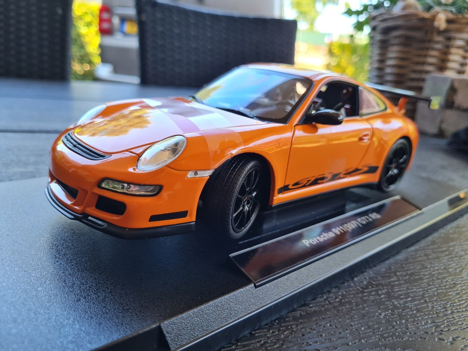 1:18 Porsche 911(997) GT3 RS Oranje Welly, Hobby en Vrije tijd, Modelauto's | 1:18, Ophalen of Verzenden, Nieuw, Auto, Welly