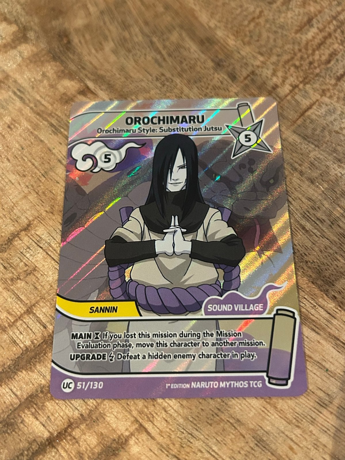 Holo Foil Naruto Mythos TCG 1st Edition Kaarten Collectie, Ophalen of Verzenden, Zo goed als nieuw