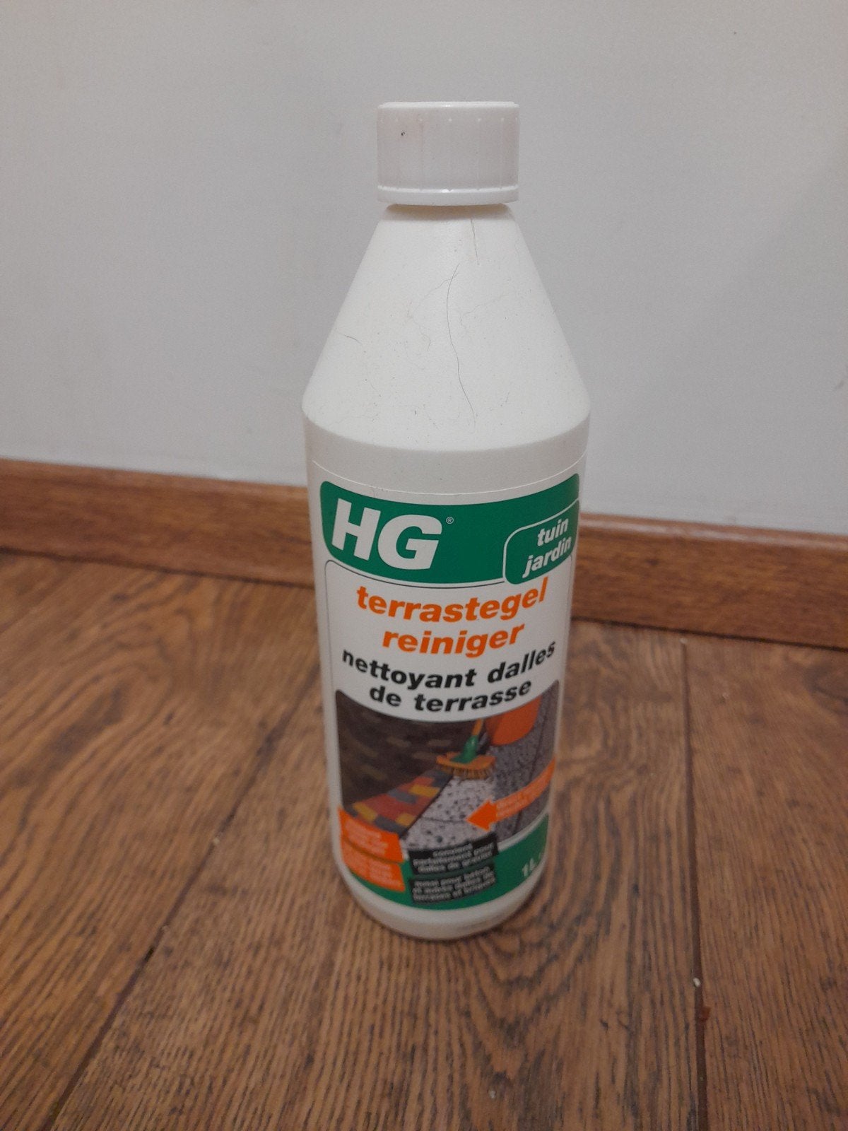 Nieuwe fles van 1 liter HG terrasreiniger, Tuin en Terras, Bestrijdingsmiddelen, Ophalen of Verzenden, Nieuw, Aanslagreiniger