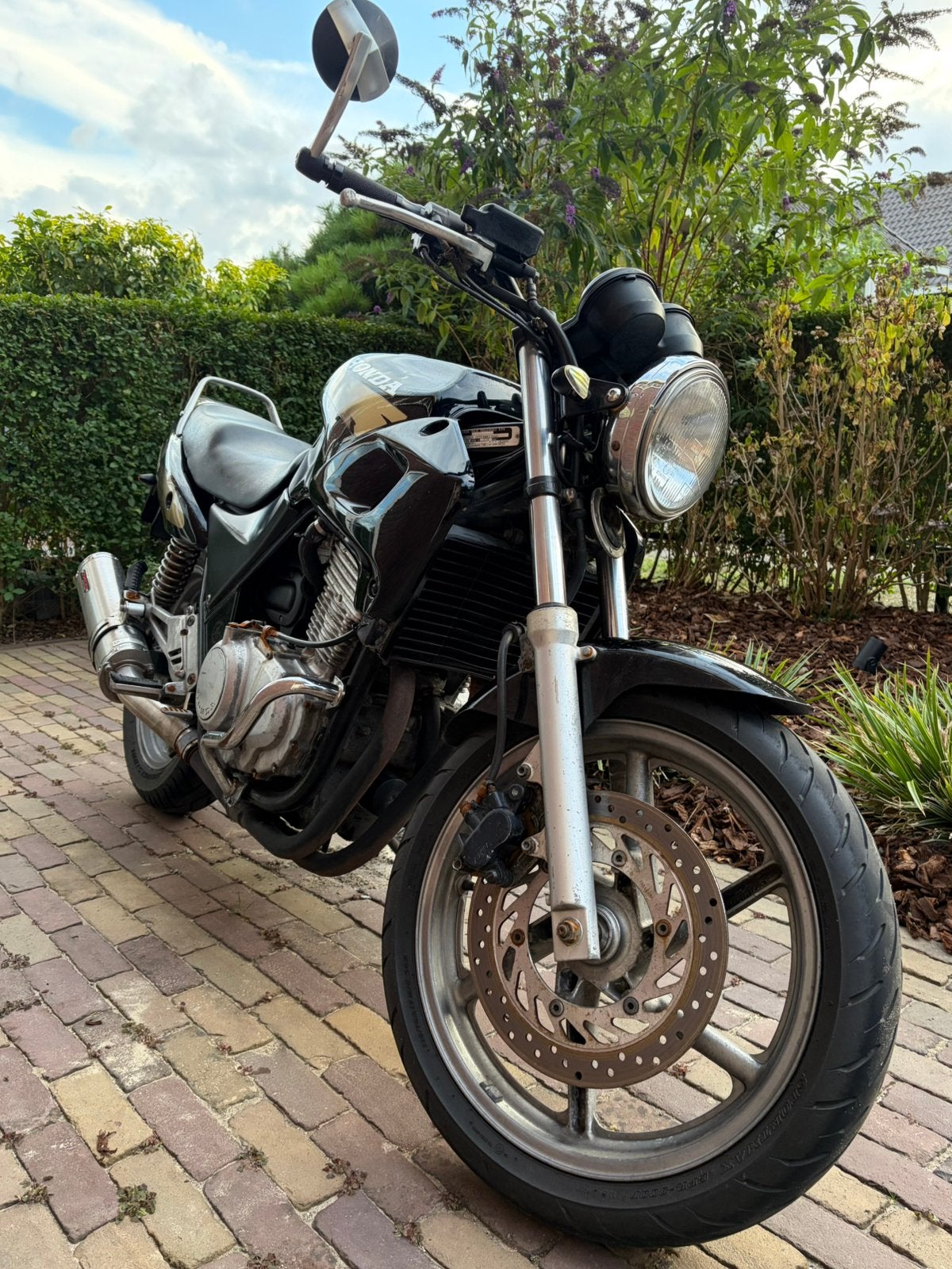 Honda CB500 – zwart/goud, nette staat, leuke upgrades, 2 cilinders, 499 cc, Motorrijbewijs A, Gebruikt