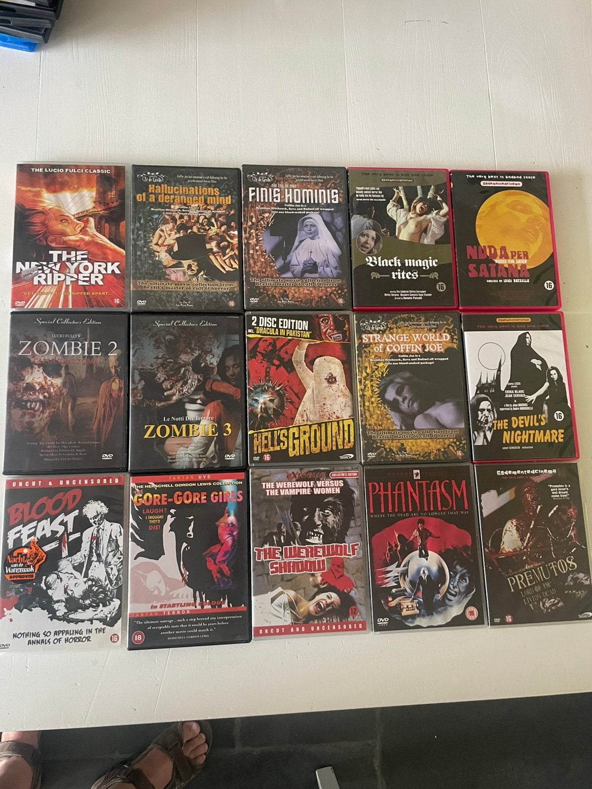 Horror cult collectie op dvd. Deel.3, Cd's en Dvd's, Vanaf 16 jaar, Ophalen of Verzenden, Zo goed als nieuw, Overige genres