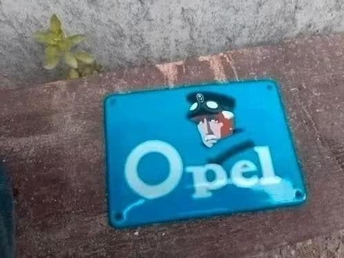 Vintage Opel Emaille Bord - Uniek Verzamelobject, Ophalen of Verzenden