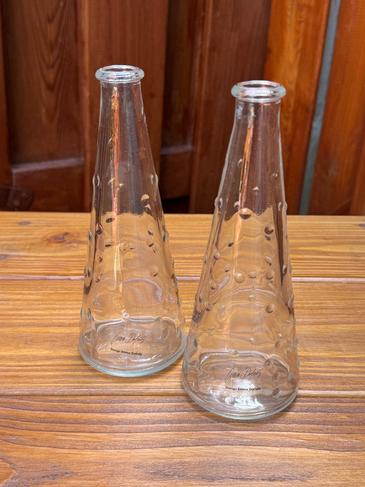 Glazen vaasjes (set), Huis en Inrichting, Woonaccessoires | Vazen, Ophalen of Verzenden, Zo goed als nieuw