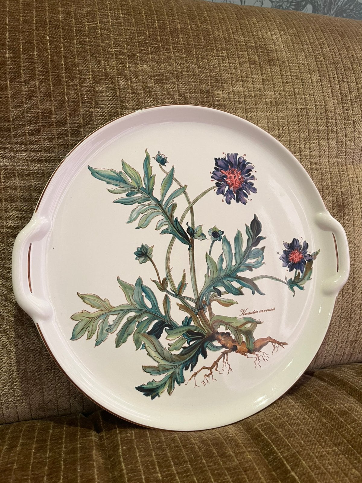 Vintage porsleinen taartschaal Botanica Villeroy en Boch, Antiek en Kunst, Ophalen