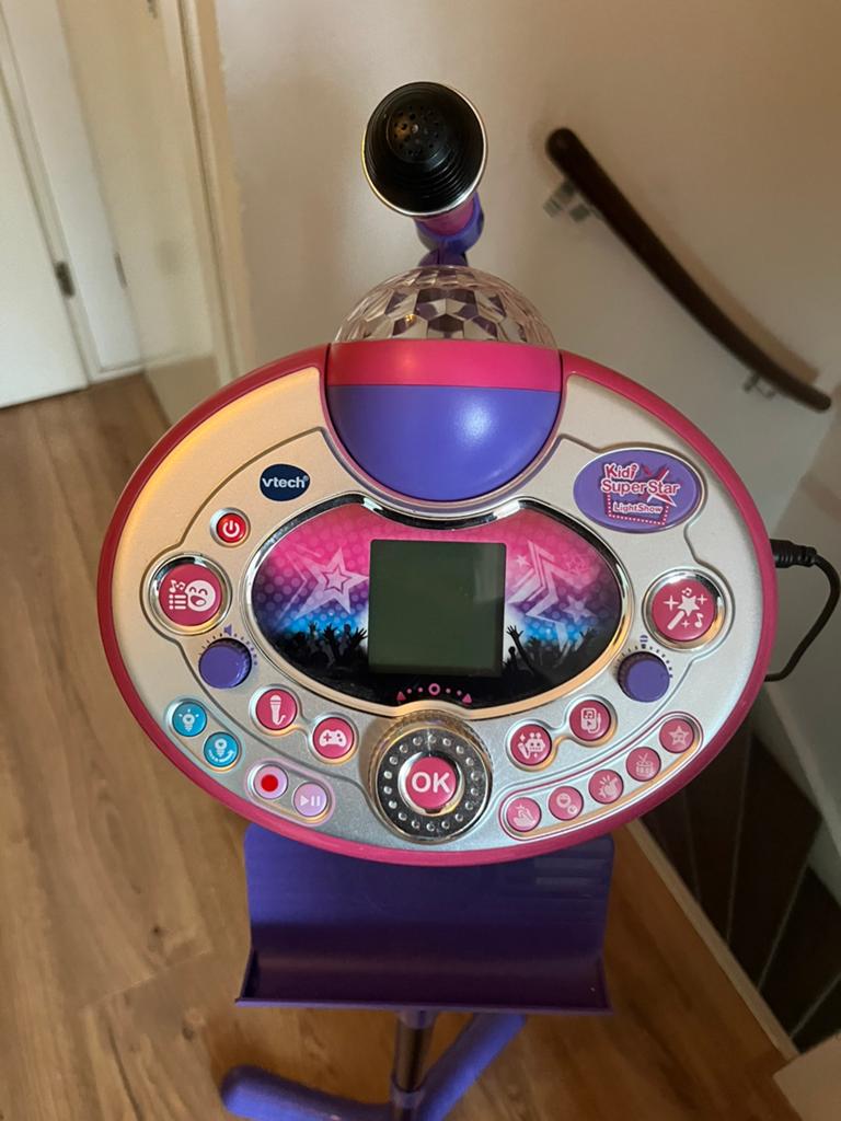 V-Tech - Kidi superstar - meezing microfoon met spelletjes, Ophalen, Gebruikt, Complete set