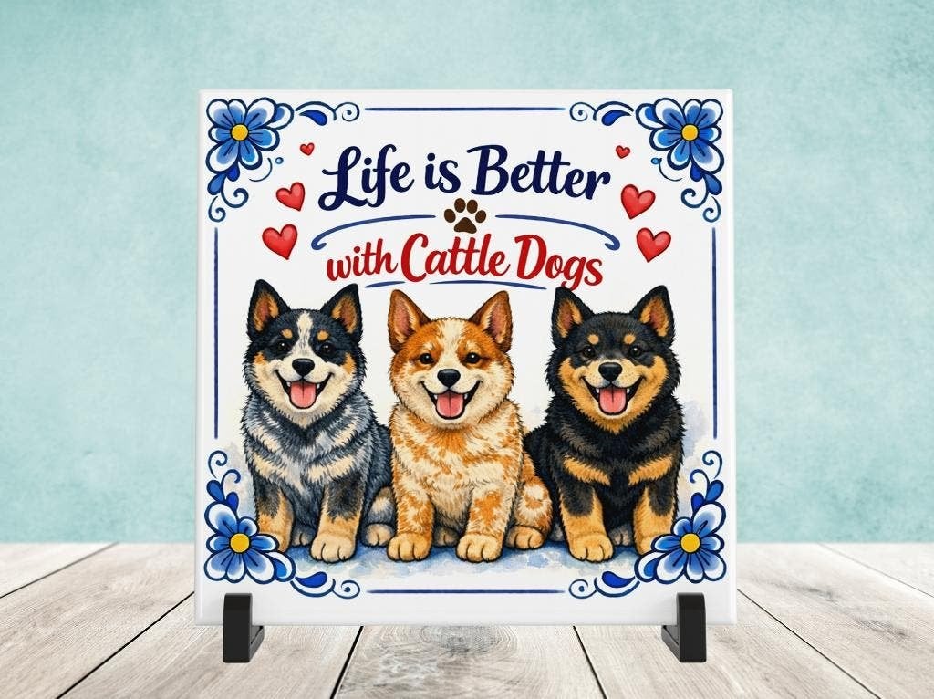 Life is Better with Cattle Dogs - Tegel, Verzenden, Nieuw