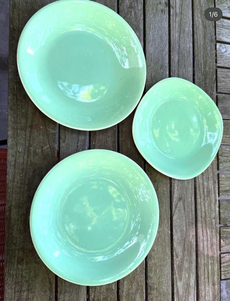 Pastelgroene borden Boch Villeroy la louviere, Antiek en Kunst, Ophalen of Verzenden