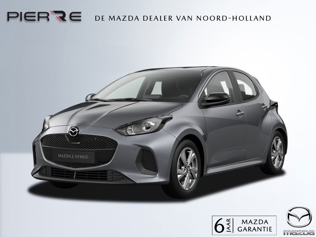 Mazda 2 Hybrid 1.5 Exclusive-line AUTOMAAT NAVI D.M.V APPLE, Dealer onderhouden, Stof, Zwart, Overige brandstoffen