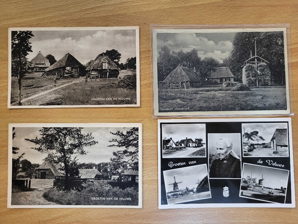 ansicht Groeten van de Veluwe (4x), Ophalen of Verzenden, Voor 1920, Gelderland