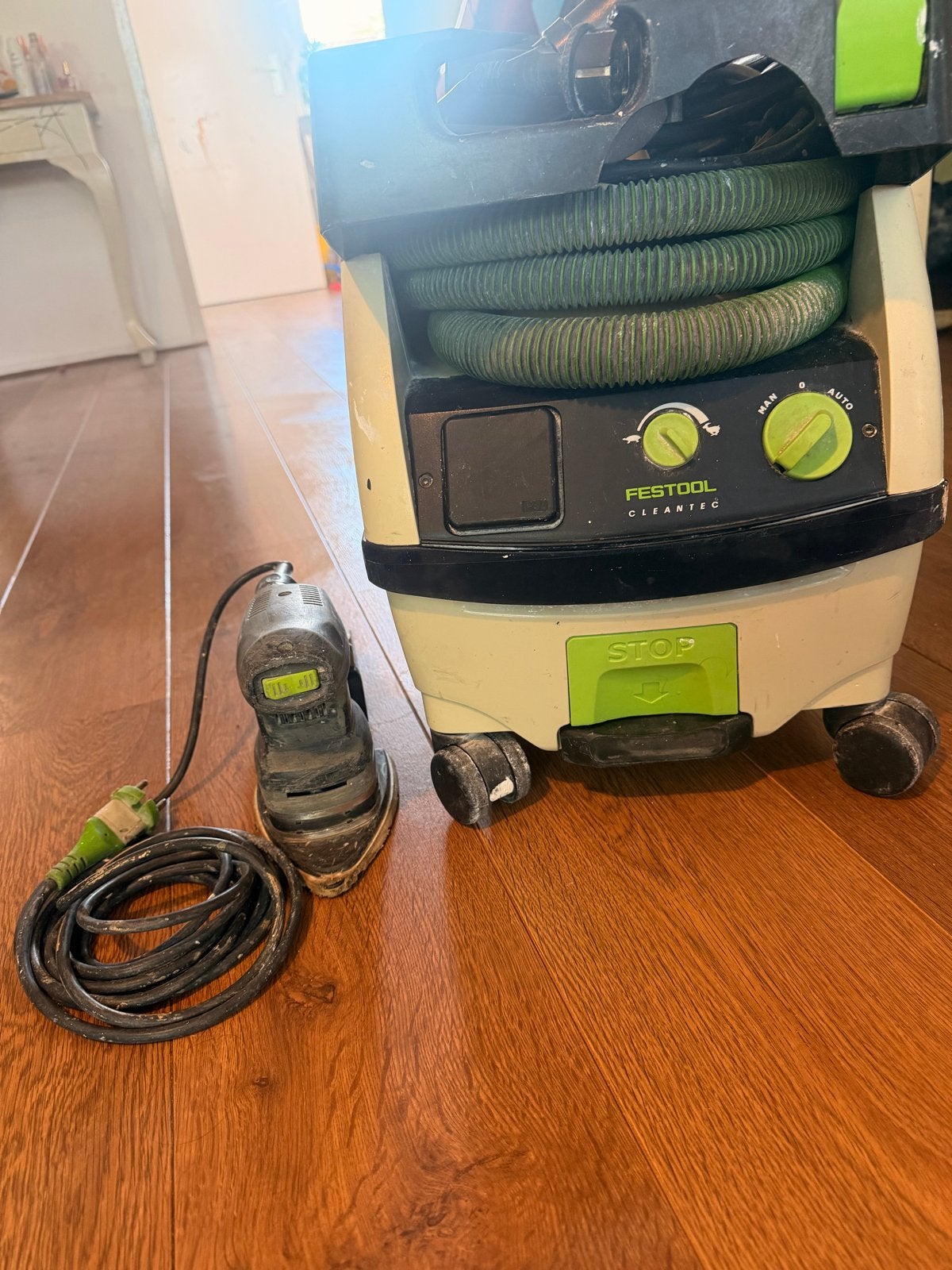 Festool CT Mini stofzuiger en DS 400 EQ schuurmachine, Ophalen, Gebruikt, 600 tot 1200 watt, Overige typen