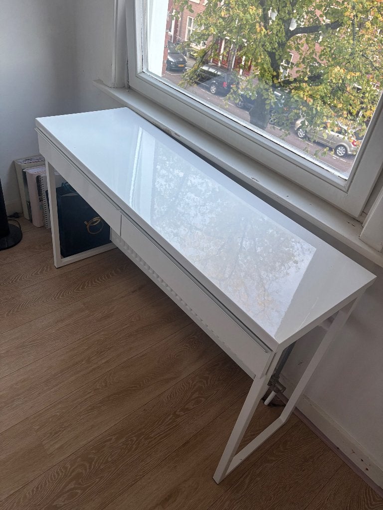 Bureau wit ikea, Huis en Inrichting, Ophalen, 120 cm, Met lades, Schoolbureau
