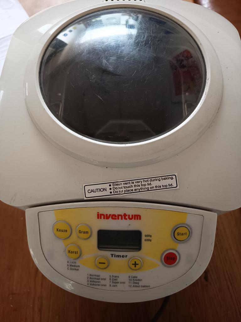 Inventum Broodbakmachine BM30 - Zelf brood bakken, Gebruikt, Kijkvenster, 800 tot 1200 gram deeg, Ophalen