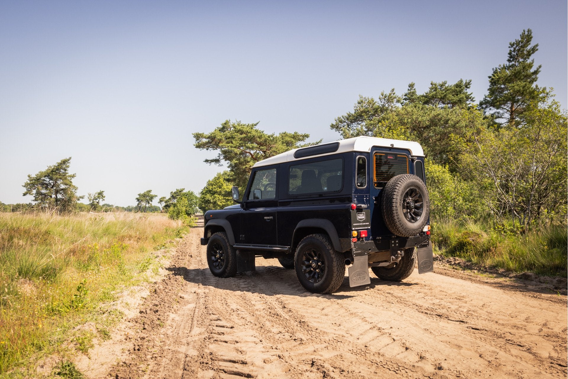 Land Rover Defender Land Rover Defender 90 V8 Automaat, Auto's, Land Rover, Gebruikt, 8 cilinders, 190 pk, Blauw