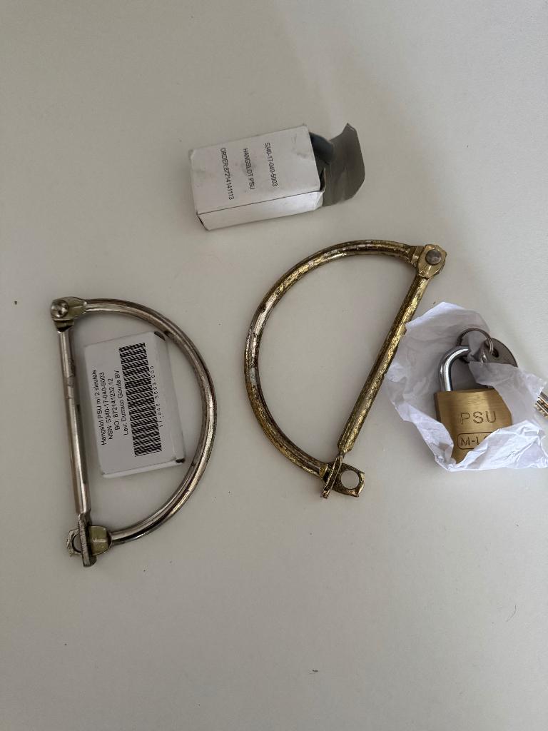 2x nieuw slot met plunjezak beugels., Ophalen of Verzenden, Marine, Nederland, Overige typen