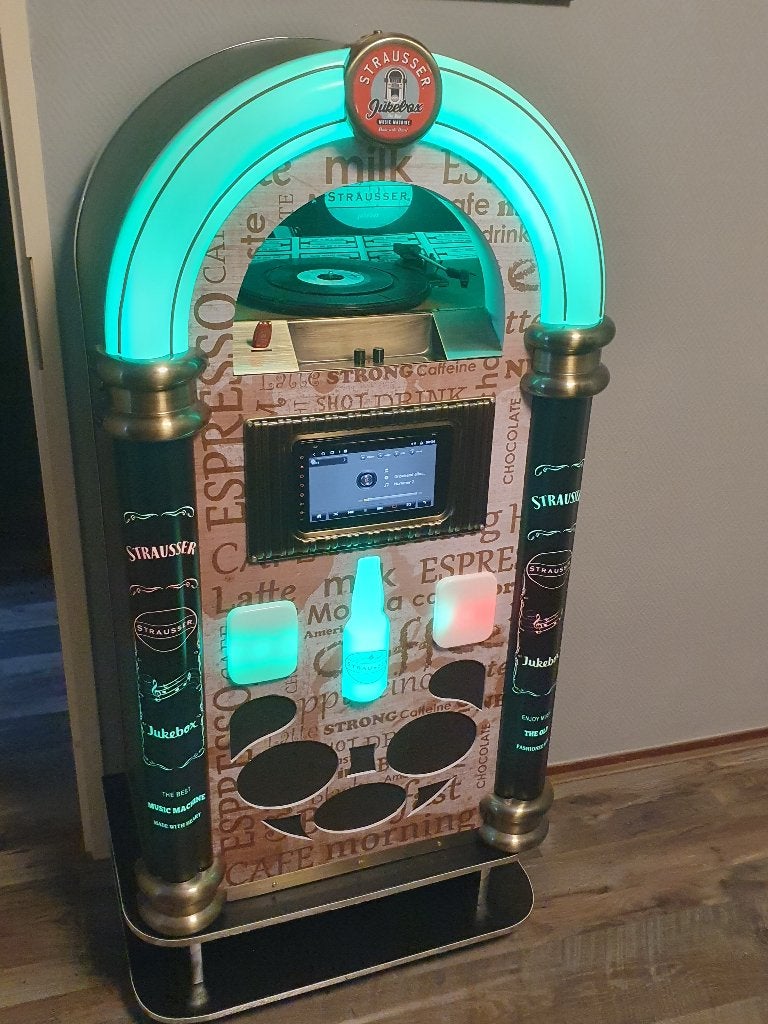 Jukebox Strausser als nieuw met vele mogelijkheden, Zo goed als nieuw, 1970 tot heden, Ophalen, Met singles