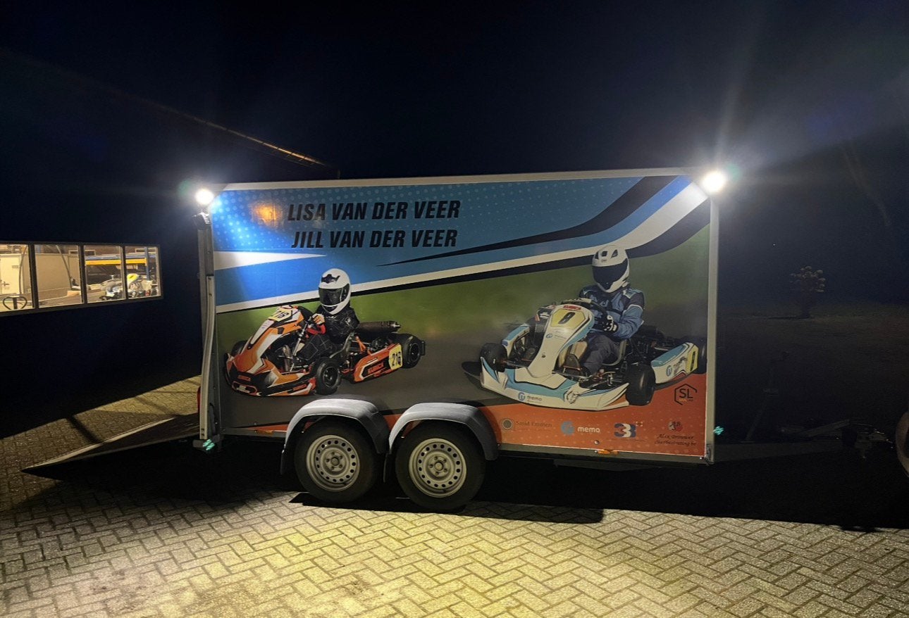 Aanhanger te koop met standkachel en extra werkkampen, Sport en Fitness, Ophalen, Zo goed als nieuw, Kart