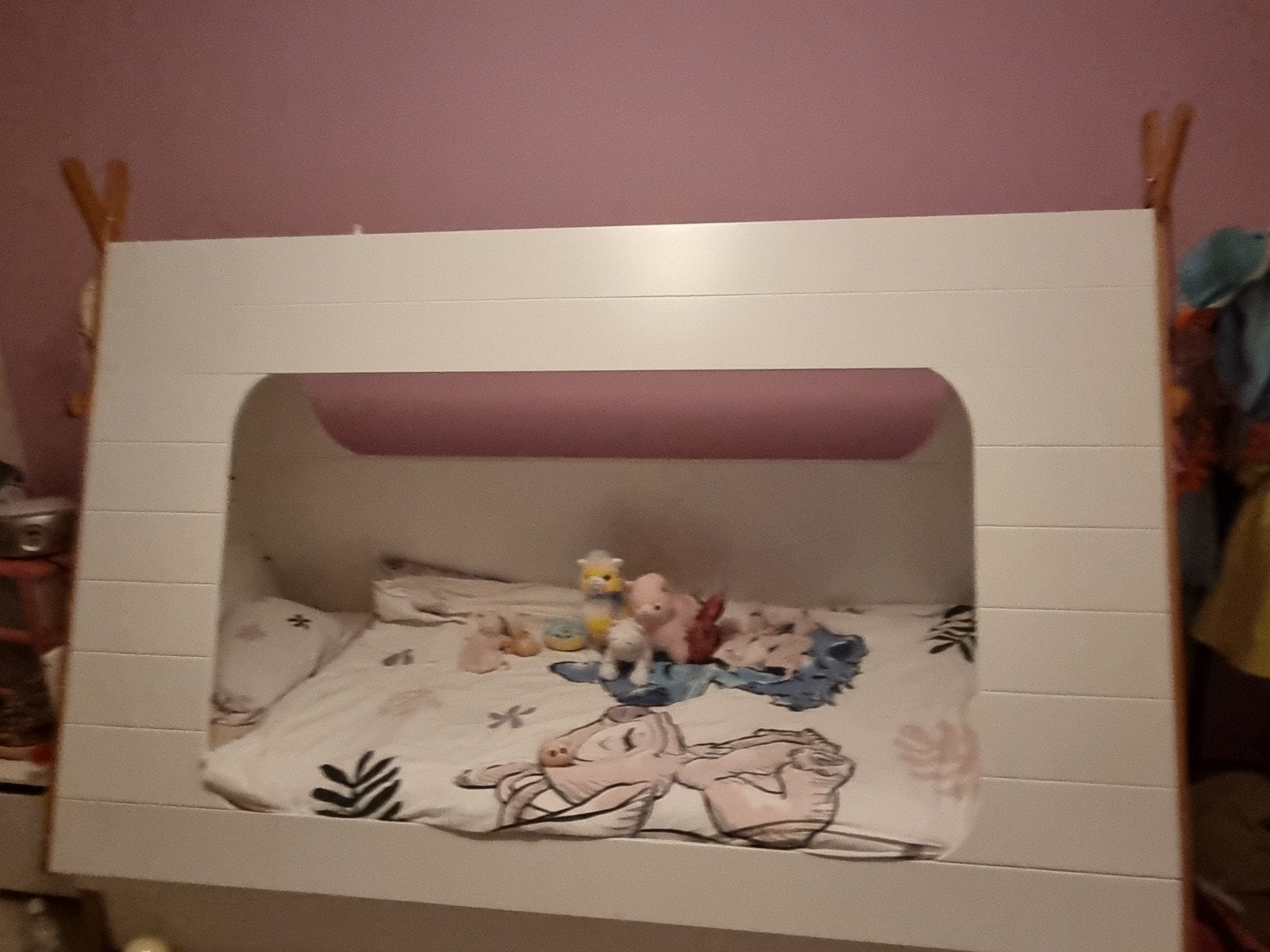 Super mooi tipi tent kinderbed van WOOOD., Kinderen en Baby's, Kinderkamer | Bedden, Gebruikt, 160 tot 180 cm, 70 tot 85 cm, Lattenbodem