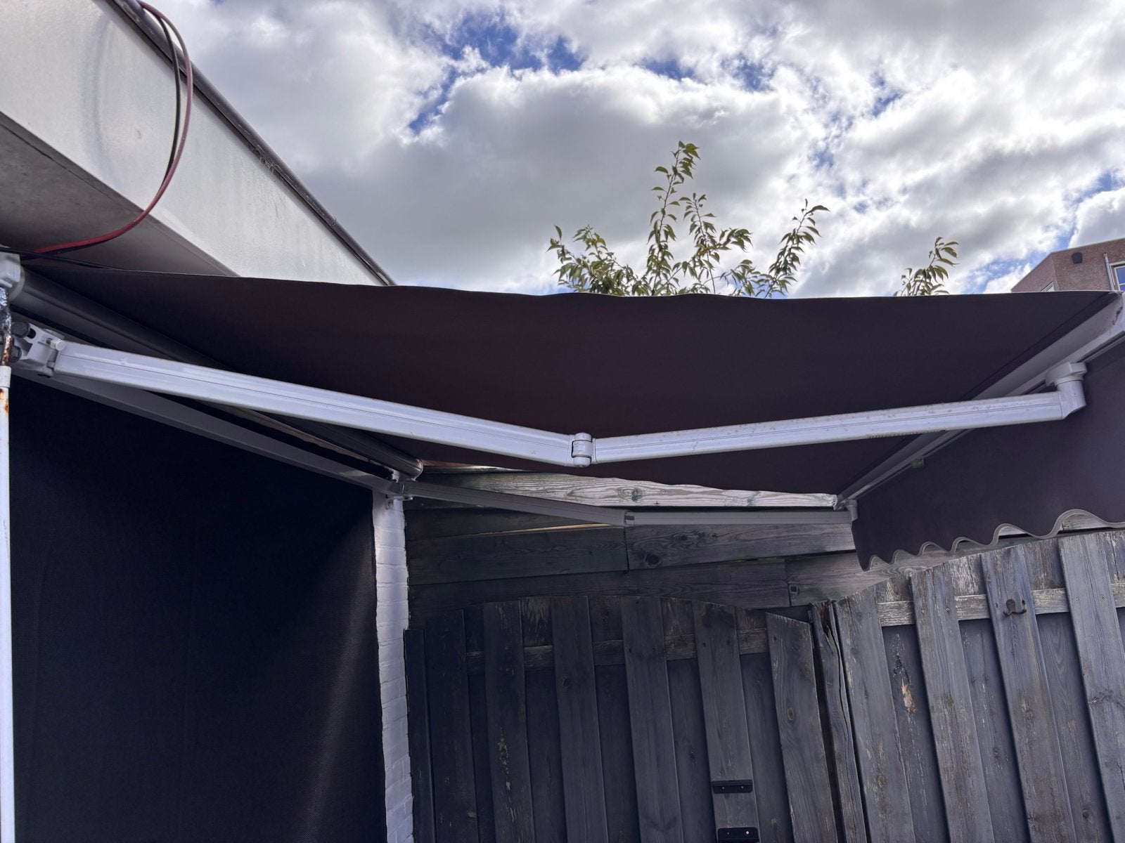 Knikarmscherm - Zwart/Grijs - Gebruikt, Ophalen, Gebruikt, Minder dan 250 cm, 150 tot 300 cm
